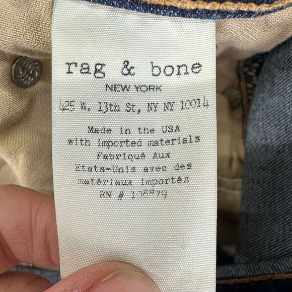 Rag & Bone Skinny Jeans Womens 28 High Rise Dark Wash Stretch Made‎ in USA - Picture 5 of 11
